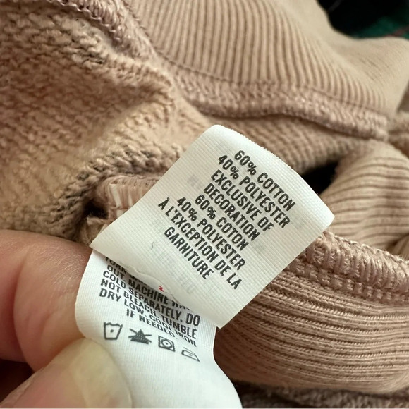 Aerie size XL Good Vibes Oversized Tiger Stripe Sweatshirt Tunic Brown Black - Picture 6 of 6